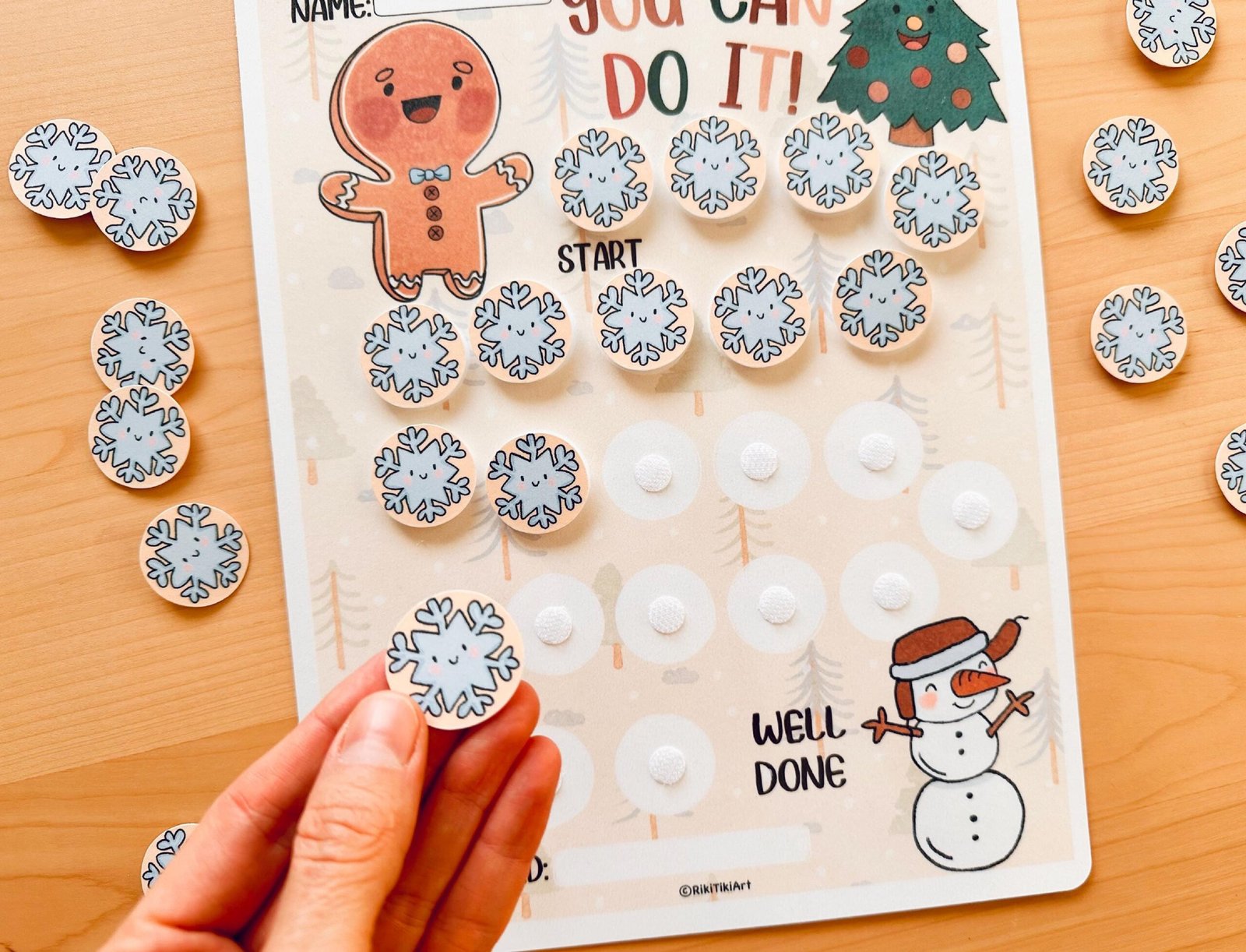 Christmas Reward Chart for Kids Behavior Chart for Toddler Goal Chart Nursery Prints Winter Behavior Daily Chore Chart Printable To Do List - Image 3