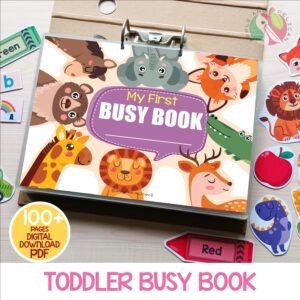 Busy Book Printable, Toddler Learning Binder, Kids Quiet Book, Preschool Homeschool Activity Resources, Montessori Materials