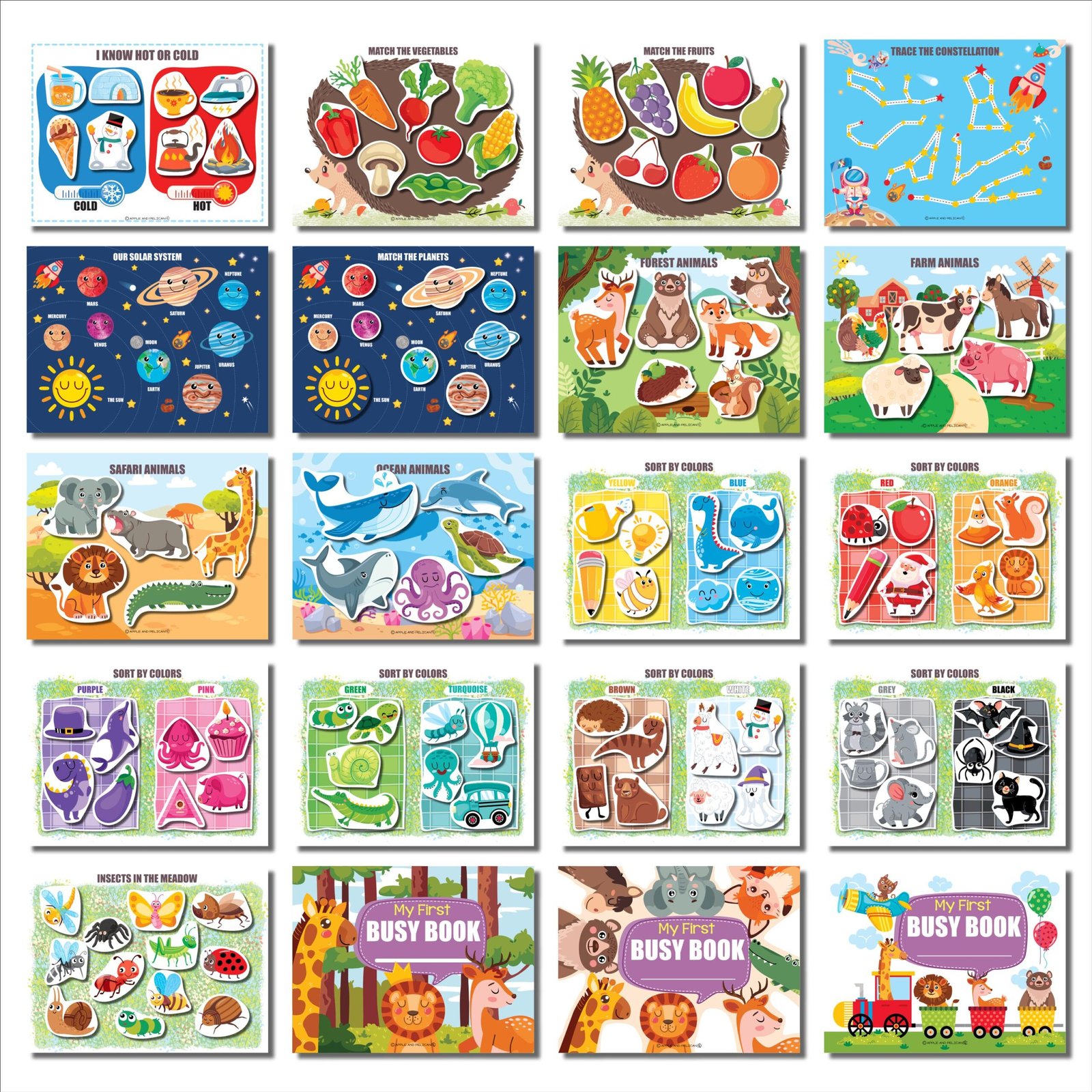 Busy Book Printable, Toddler Learning Binder, Kids Quiet Book, Preschool Activity, Homeschool Resources, Montessori Materials, Busy Binder - Image 5