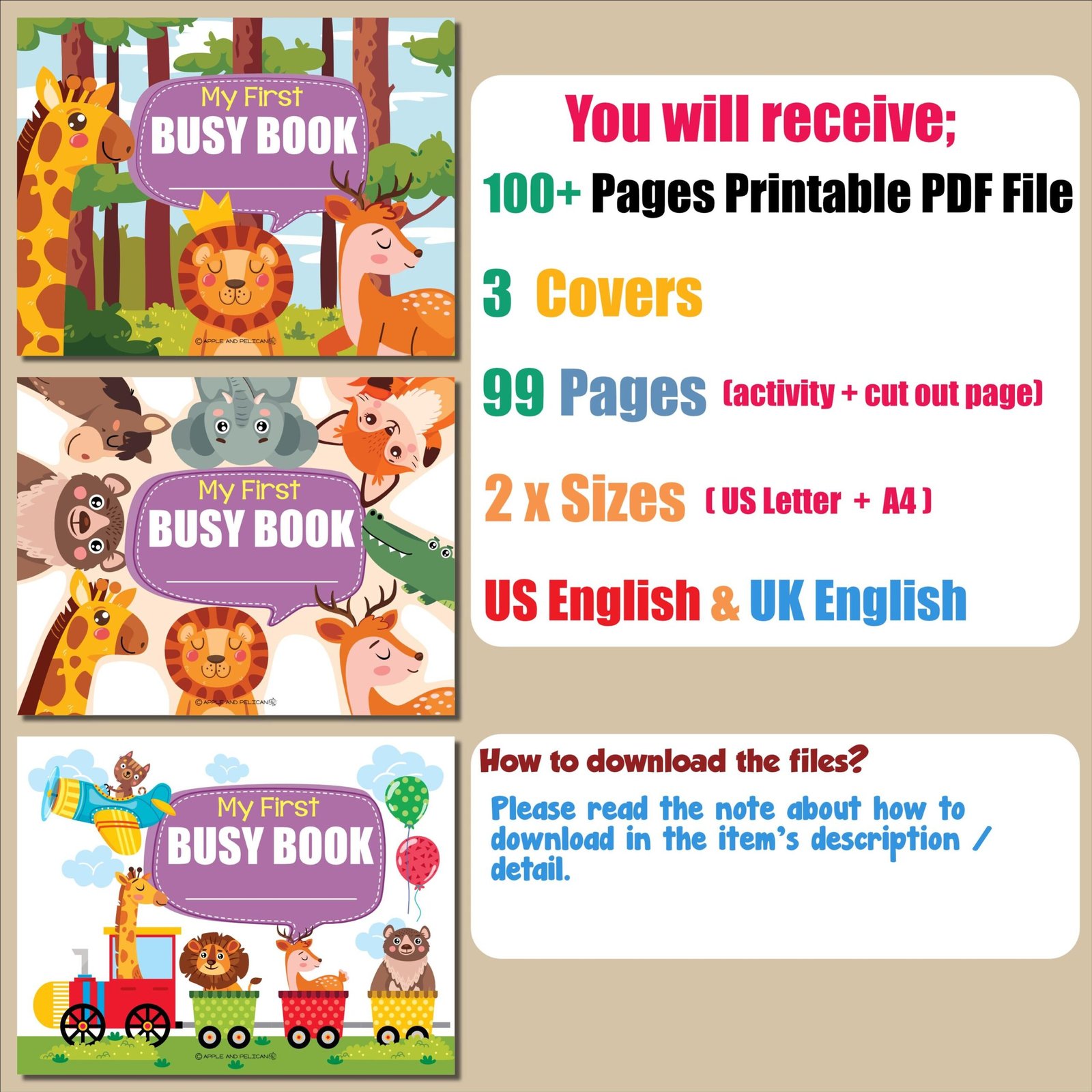 Busy Book Printable, Toddler Learning Binder, Kids Quiet Book, Preschool Activity, Homeschool Resources, Montessori Materials, Busy Binder - Image 2