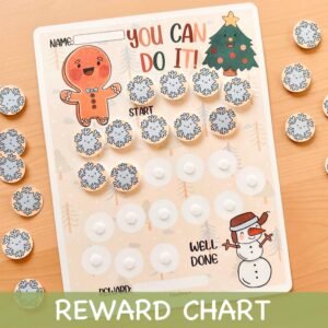 Christmas Reward Chart for Kids Behavior Chart for Toddler Goal Chart Nursery Prints Winter Behavior Daily Chore Chart Printable To Do List