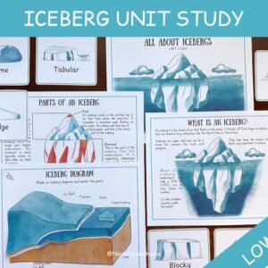 Printable Iceberg Unit Study | PreK to Elementary | Homeschool | Winter Study