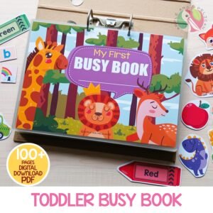 Toddler Busy Book, Toddler Learning Binder, Printable Quiet Book For Kids, Preschool Activities, Montessori Materials, Homeschool Resources