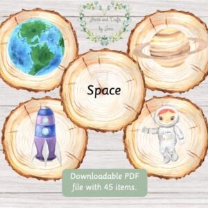 Space Flashcards: Solar System Montessori Learning (Digital Download)