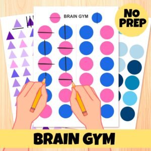 Brain Gym Exercises PDF: Kids Cognitive & Motor Skills Activity (Instant Download)