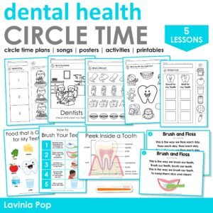 Dental Health Preschool Theme Curriculum Printables | Preschool Circle Time Lessons & Activities