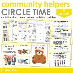 Community Helpers Preschool Theme Curriculum Printables | Preschool Circle Time Lessons & Activities