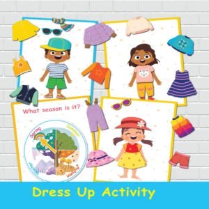 Dress Up Printable Activity Four Seasons File Folder Games Toddler Homeschool Activities Preschool Busy Book