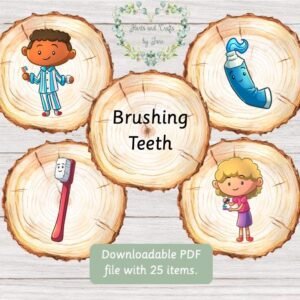 Brushing Teeth Flash Cards: Dental Health Visuals (PDF Download)