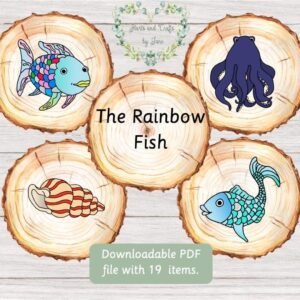 The Rainbow Fish Story Retelling: Flash Cards & Story Slices (PDF Download)