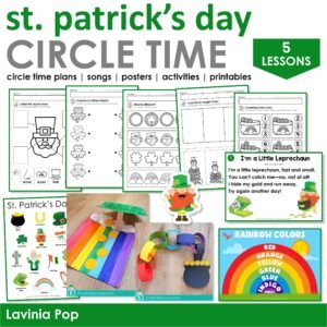 St. Patrick's Day Preschool Theme Curriculum Printables | Preschool Circle Time Lessons & Activities