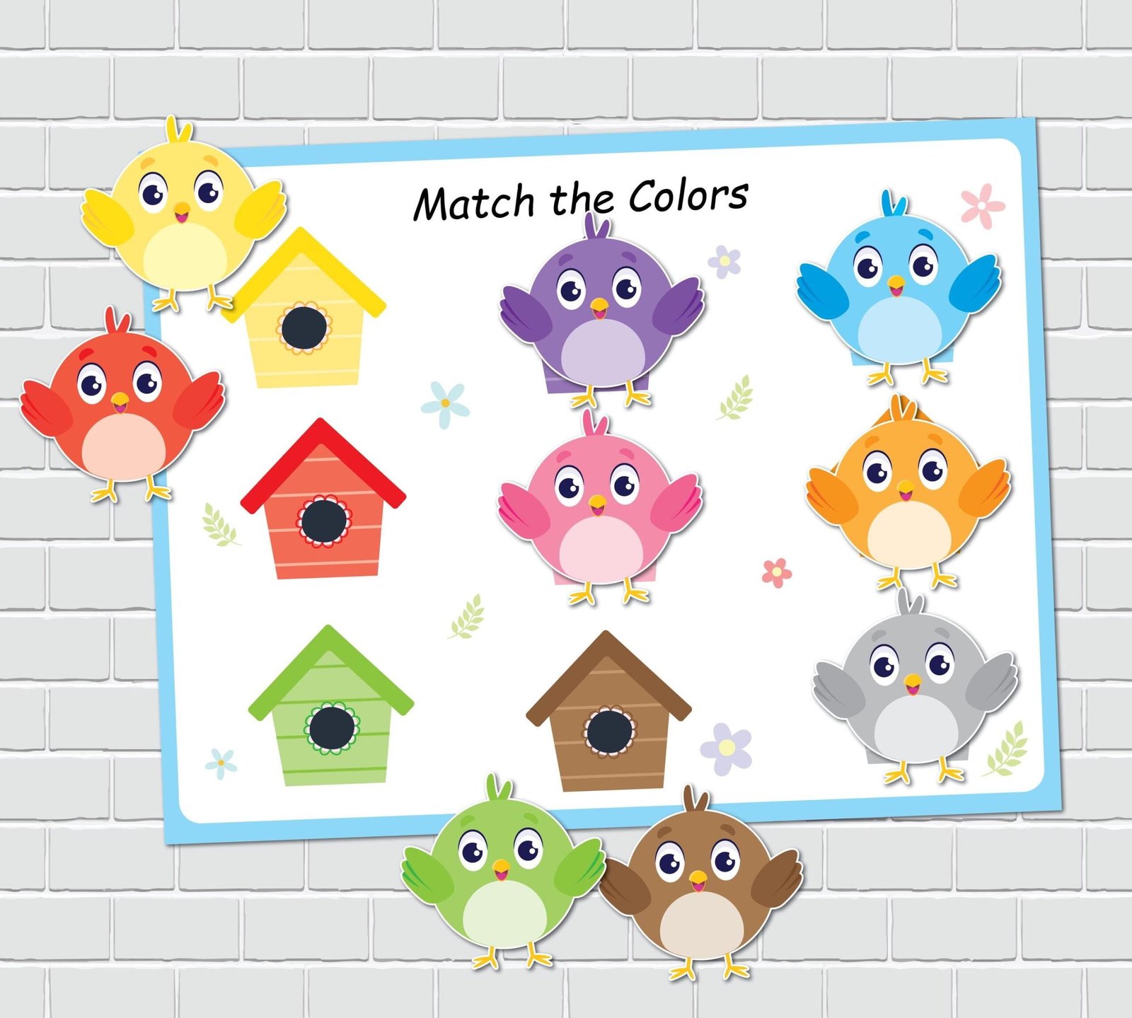 Birds Color Matching Activity, Color Printables, Toddler Busy Book (Digital Download) - Image 5