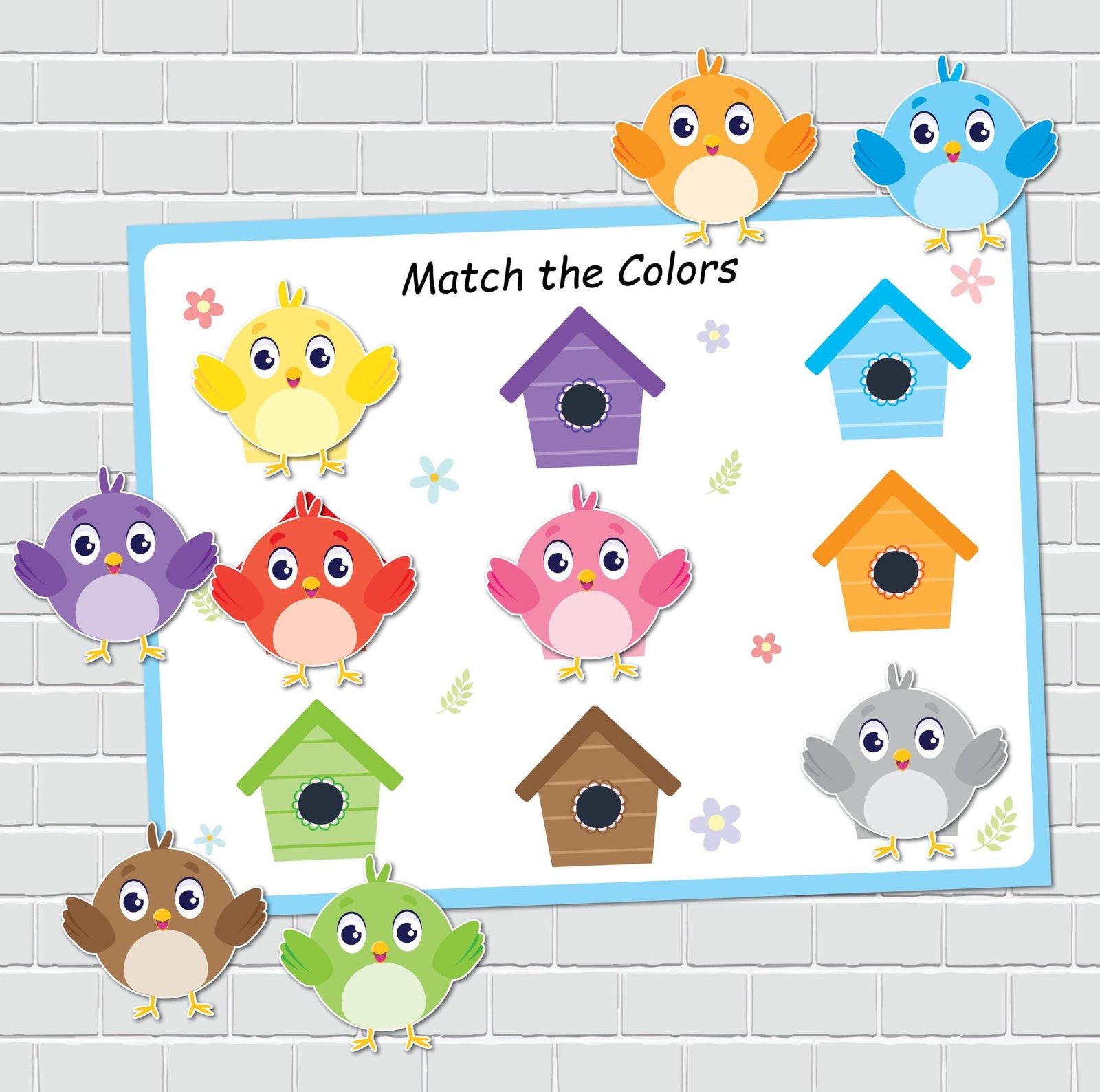 Birds Color Matching Activity, Color Printables, Toddler Busy Book (Digital Download) - Image 4