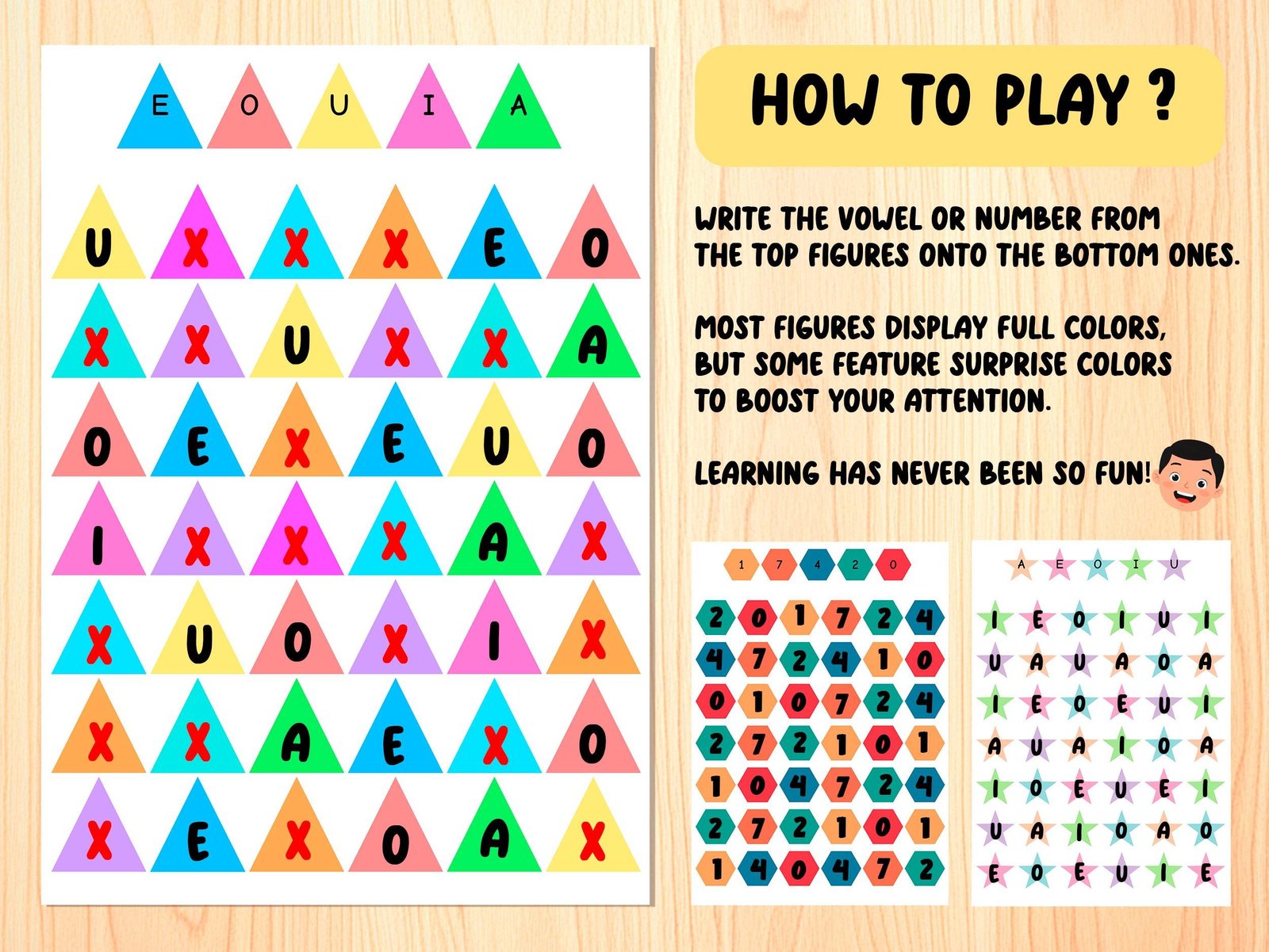 Color Matching Printable Preschool Worksheets Vowels Numbers 0-9 Bundle No Prep Fine Motor Activities Kindergarten Homeschool - Image 5