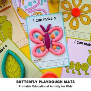 Butterfly Playdough Mats | Printable Butterfly Activities for Kids | Fine Motor Skills, Sensory Play, Preschool Activities