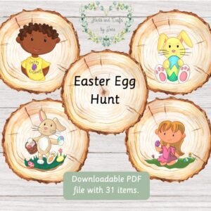 Easter Flash Cards Easter Eggs Hunt Flash Cards Spring Flash Cards Digital Download Printable Flash Cards