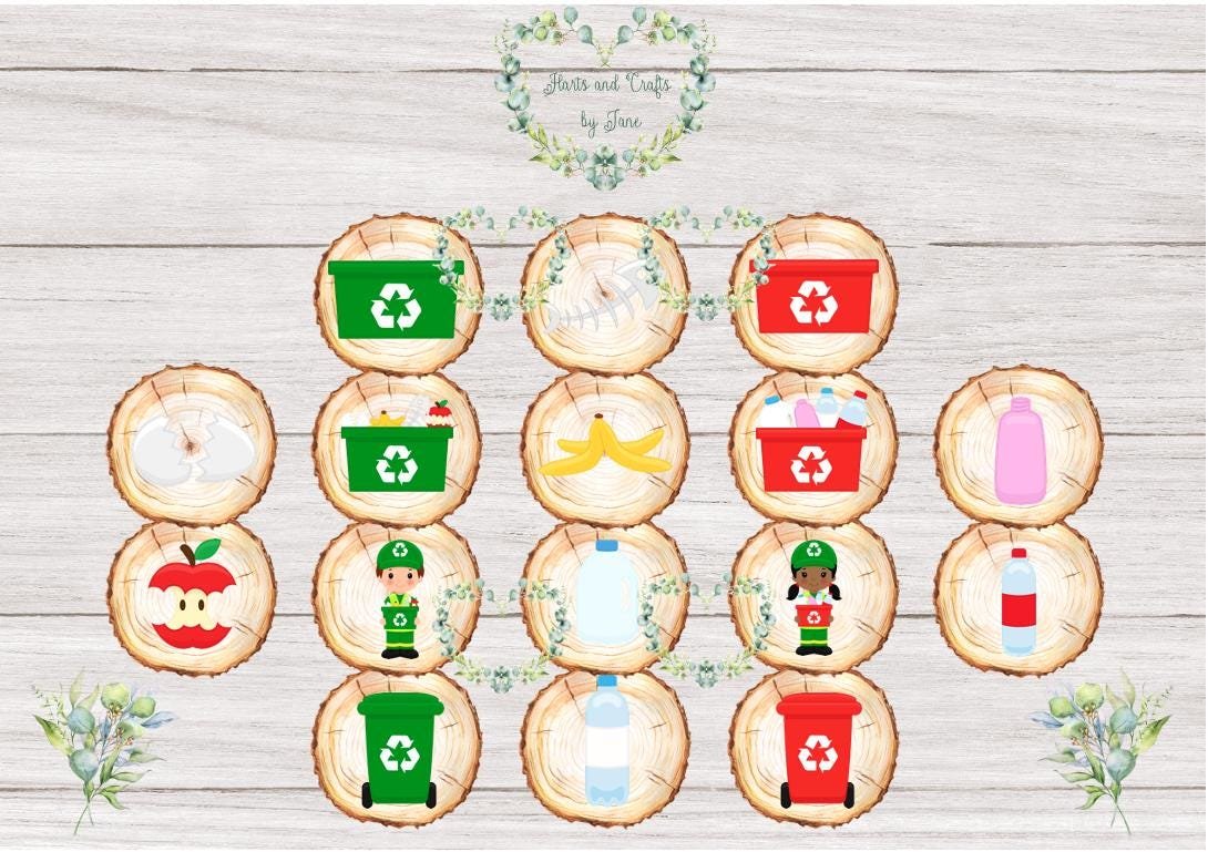 Recycling Flash Cards: Earth Day Community Helpers (PDF Download) - Image 3