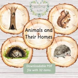 Animals and Their Homes Flash Cards: Nature Learning (PDF Download)