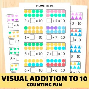 Ten Frame Printable: Visual Addition to 10 Math