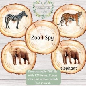 Zoo Animals Flash Cards: Nature Learning (PDF)