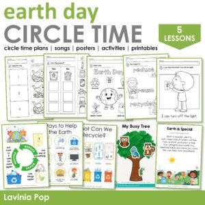 Earth Day Preschool Theme Curriculum Printables | Preschool Circle Time Lessons & Activities