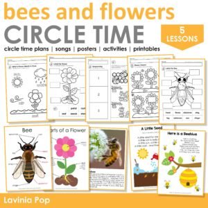 Bees and Flowers Preschool Theme Curriculum Printables | Preschool Circle Time Lessons & Activities