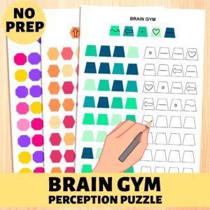 Brain Gym Visual Puzzle: Symbol Matching Activity (PDF Download)