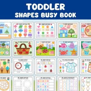 Toddler Learning Binder, Shapes Matching Busybook, Shape Sorting Game Worksheet, Preschool Busy Binder, Homeschool Montessori, Learning Book