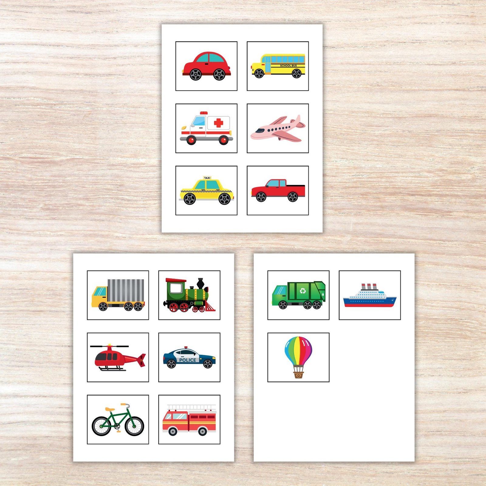 Transportation Matching Game, Toddler Matching Activity, Preschool Learning, Montessori Material, Homeschool Resource - Image 5