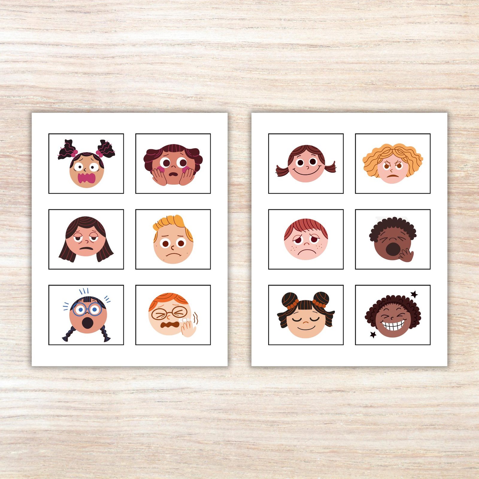 Emotions Matching Game, Toddler Matching Activity, Preschool Learning, Montessori Material, Homeschool Resource - Image 5