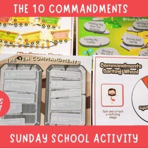 10 Commandments Activity Pack: Sunday School Homeschool Printable (PDF)