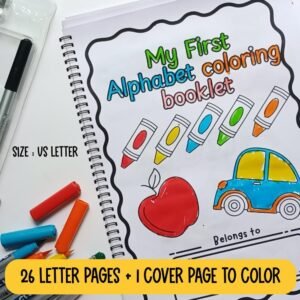 Alphabet Colorin Booklet, Preschool activities, Preschool curriculum, Preschool Printable,Preschool Worksheets, toddler activities