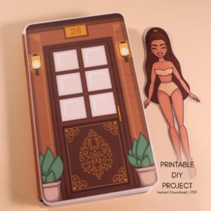 Printable Paper Dollhouse with dolls Maison Elegance | Digital Download | Creative Kids Activities | Instant Download | Craft At Home