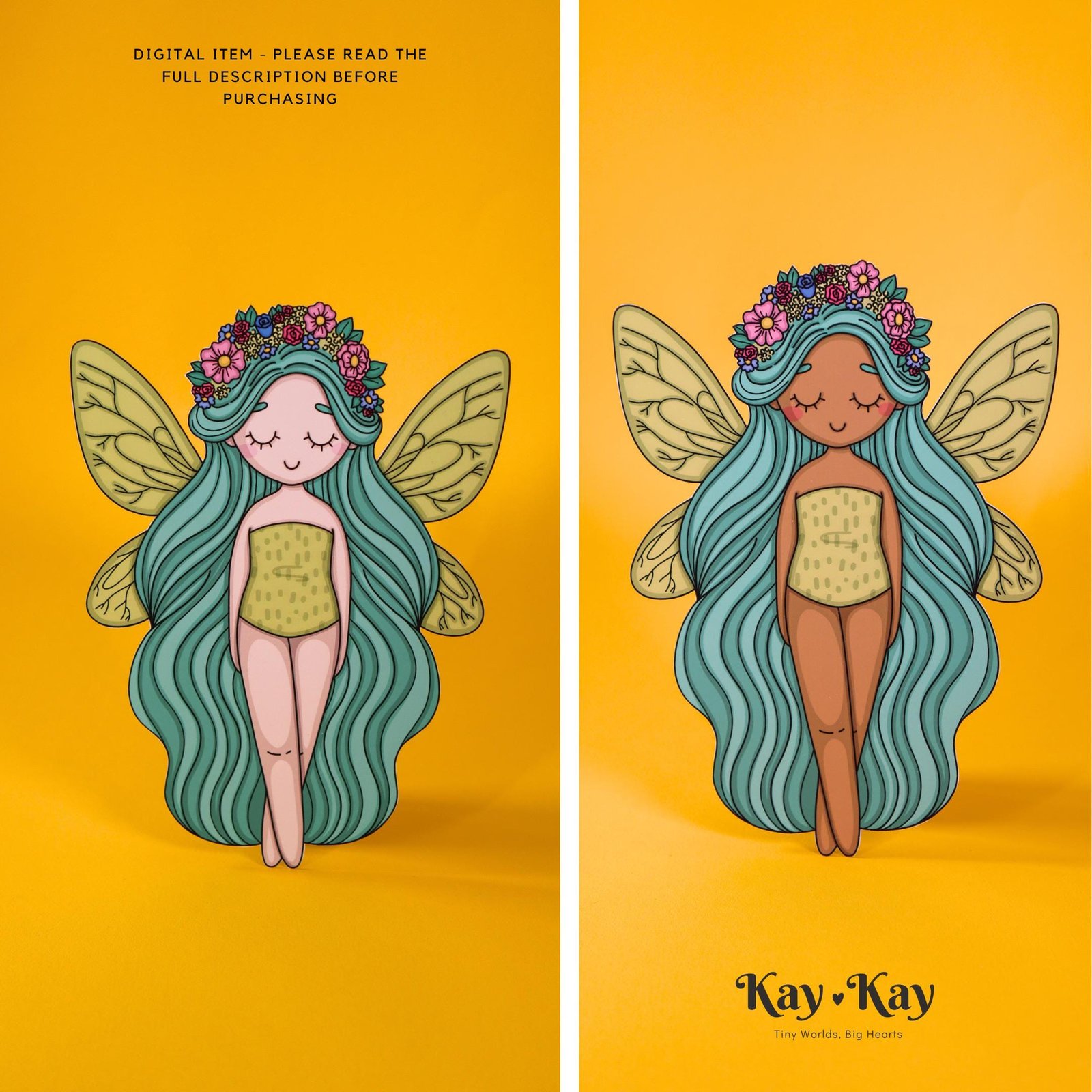 Printable Fairy Bundle with Paper Dolls, Outfits and Accessories, Digital Download, Crafts for Kids, Dress Up, Paper Crafts for Kids - Image 4