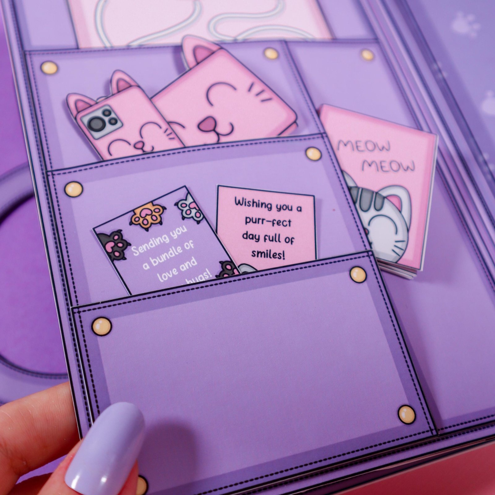 Printable Dollhouse for Paper Dolls Kitty Themed, Digital Download, Crafts for Kids, Dress Up - Image 4