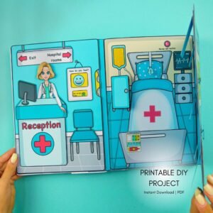 Printable Paper Hospital with Dolls | Digital Download | Creative Kids Activities | Instant Download | Craft At Home