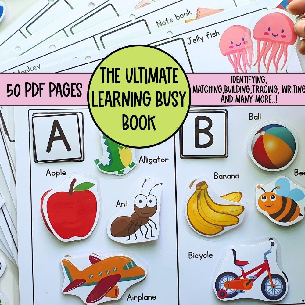 Toddler busy book preschool curriculum learning binder Montessori materials preschool busy book for homeschool curriculum toddler quiet book