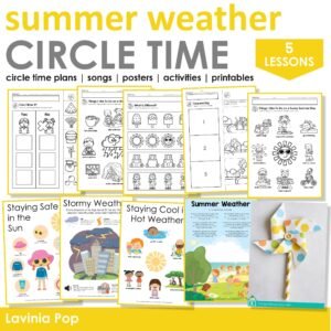Summer Weather Preschool Theme Curriculum Printables | Preschool Circle Time Lessons & Activities
