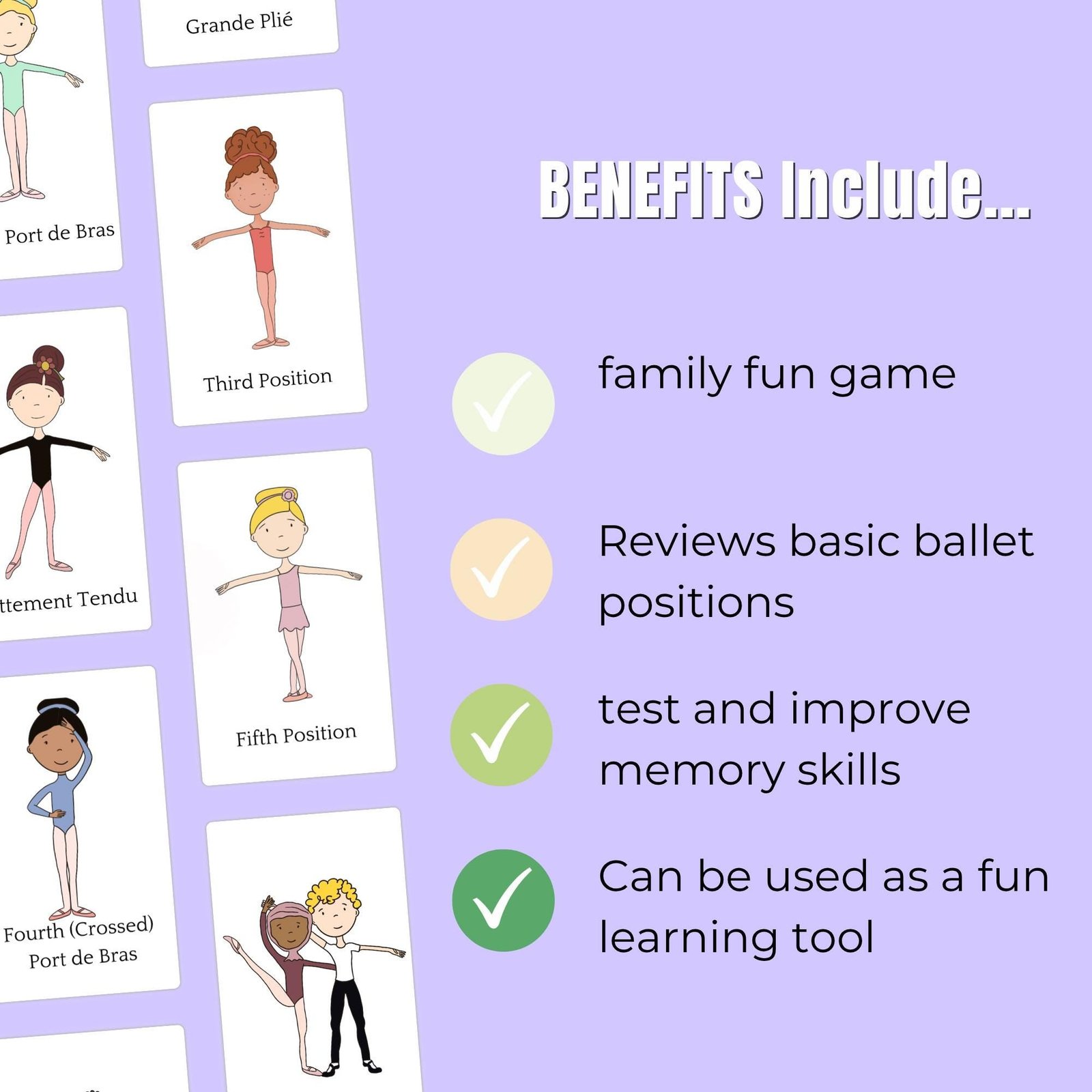 Ballet Memory Card Game: Learning Dance Positions (Digital Download, Printable Cards) - Image 5