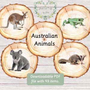 Australian Animals Flash Cards: Educational Learning Resource (PDF Download)
