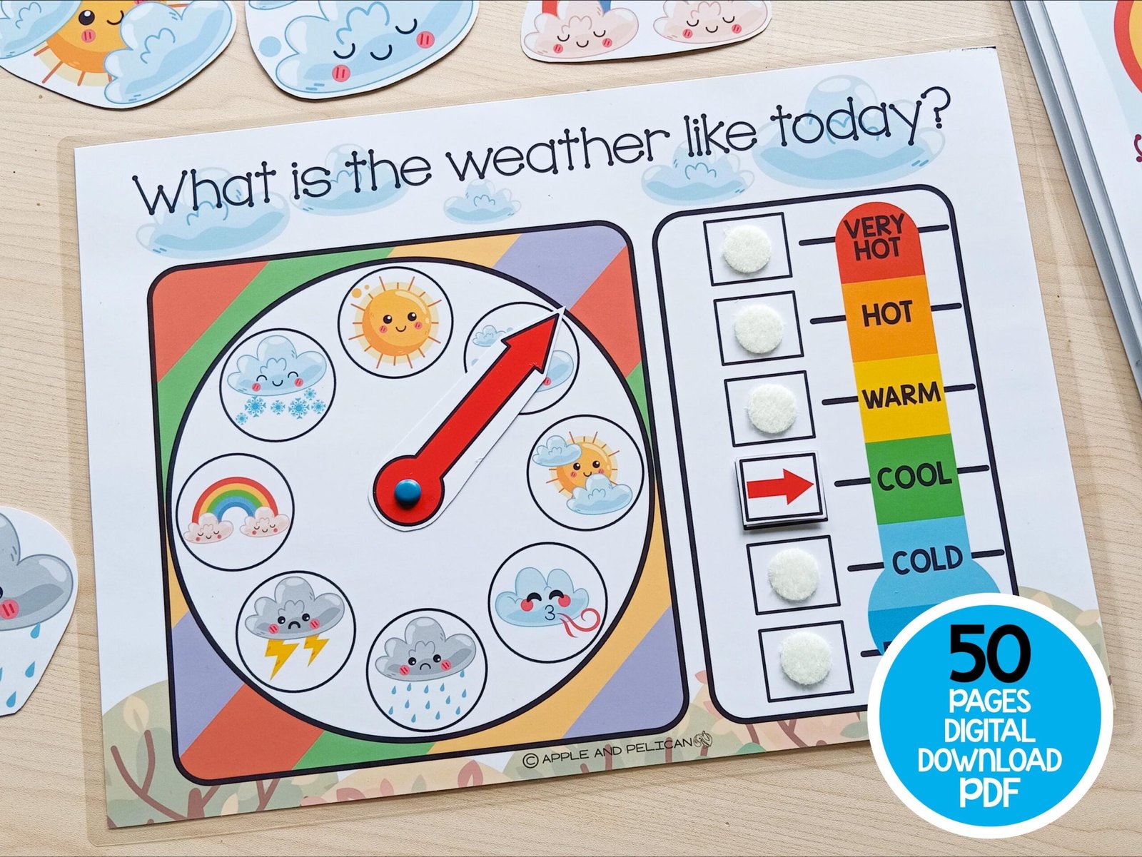 Weather Learning Binder, Printable Toddler Busy Book, Montessori Preschool Activities, Homeschool Resources, Kindergarten Activity Worksheet - Image 4