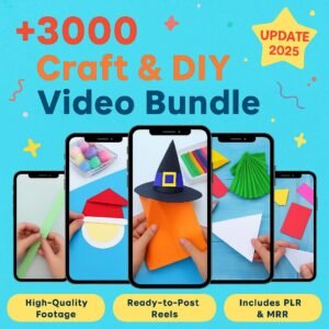 3000+ Kids Craft & Learning Videos: PLR Commercial License (Digital Download)