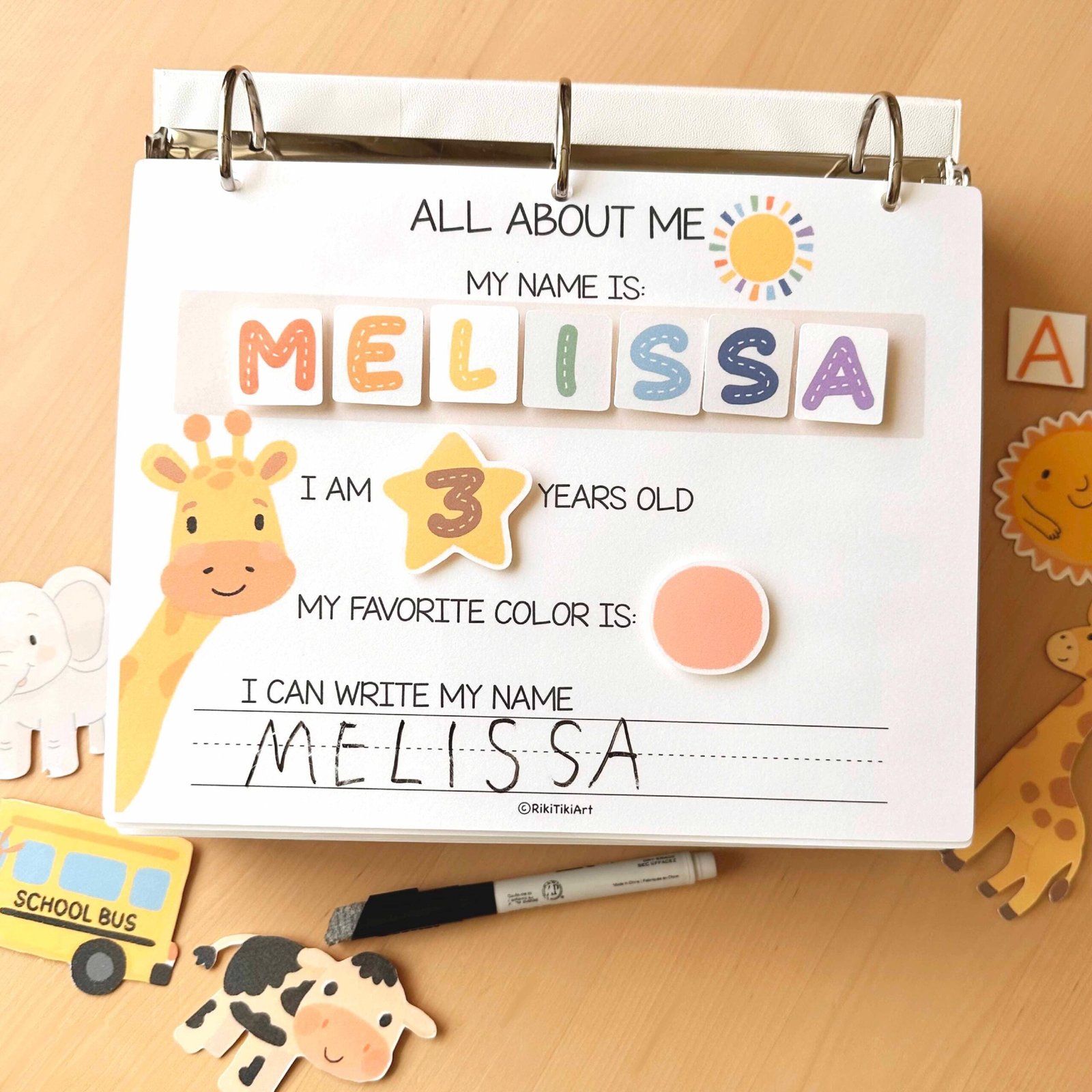 Toddler Busy Book Printable Montessori Learning Binder, Preschool Activities Busy Binder, Kids Quiet Book, Homeschool Resources - Image 5