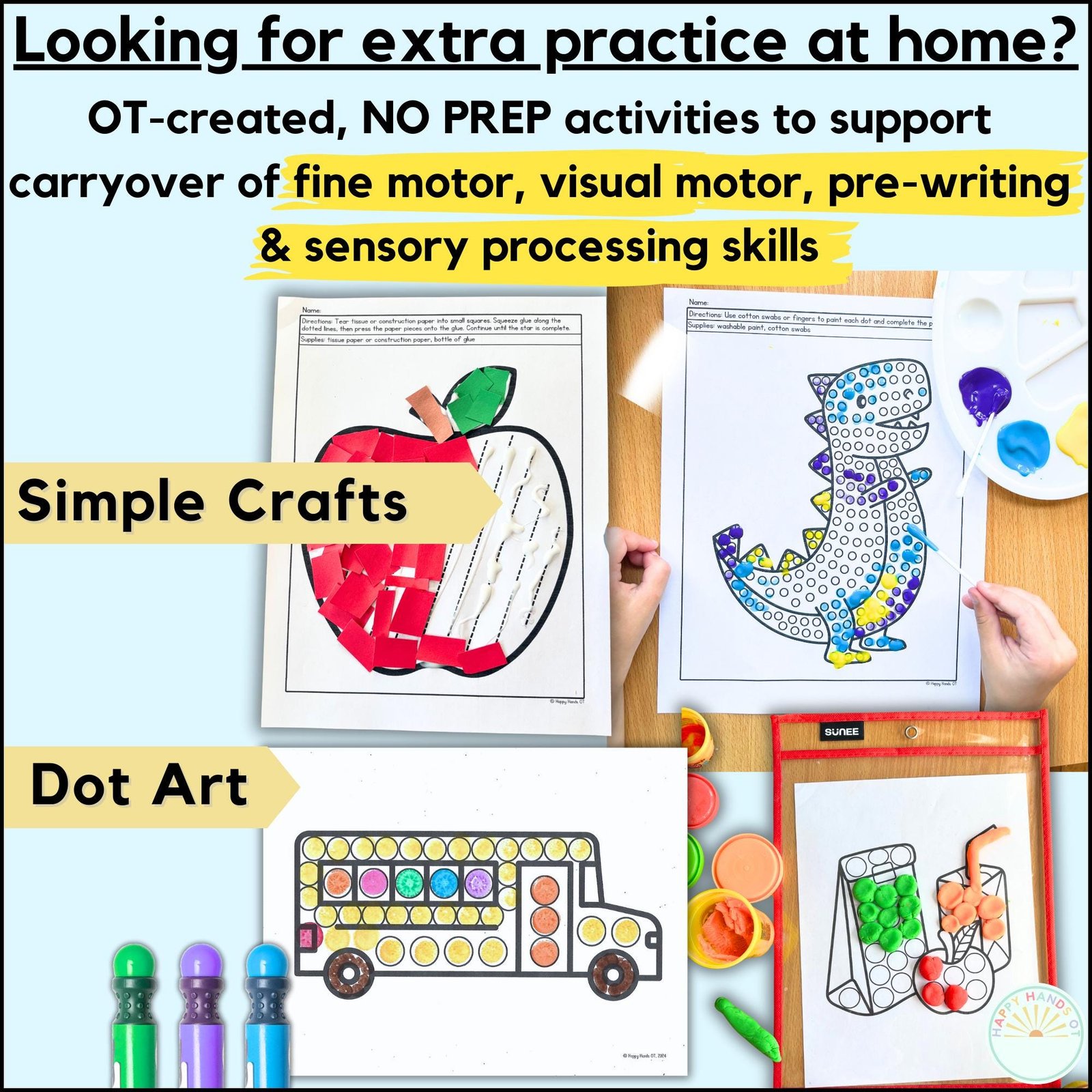 August Back to School Occupational Therapy Preschool Fine Motor Skills: OT Preschool Tracing, Scissor Skill, & Counting Worksheets For Kids - Image 2