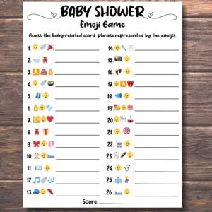 Baby Shower Emoji Game, Baby Shower Emoji Pictionary, Baby Emoji Game, Baby Phrases Emoji Game, Baby Shower Game Printable Emoji Baby Answer