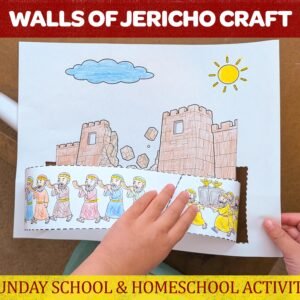 Walls of Jericho Craft Kit | Joshua Sunday School Bible Lesson & Homeschool Activity Resource For Kids | Instant Download Printable PDF