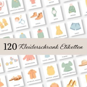 Wardrobe Labels for Children, Wardrobe Organizer, Organize Clothes for Children's Rooms, Montessori PDF to Print, Toddler, Wardrobe Icons