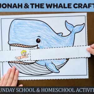 Jonah and the Whale Craft Kit | Fun Sunday School Bible Lesson & Homeschool Activity Resource For Kids | Instant Download Printable PDF