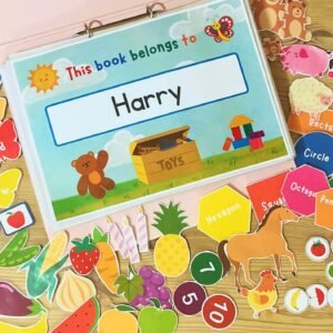 Toddler Busy Book 40 Pages, Editable Cover, Printable Download, Busy Binder, Toddler Learning Binder, PreSchool Curriculum, Home School