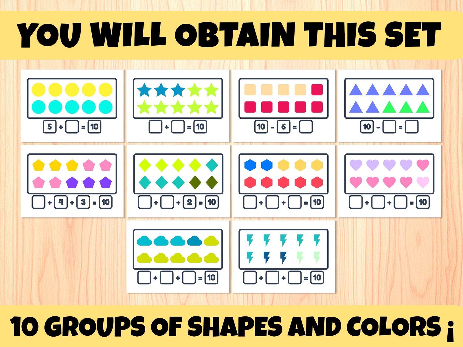 Ten Frame Math Worksheets Printable 50 Pages Addition Subtraction Preschool Kindergarten Activity Homeschool Resource - Image 4